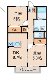 ロイヤルハイツ三石Ⅲの物件間取画像